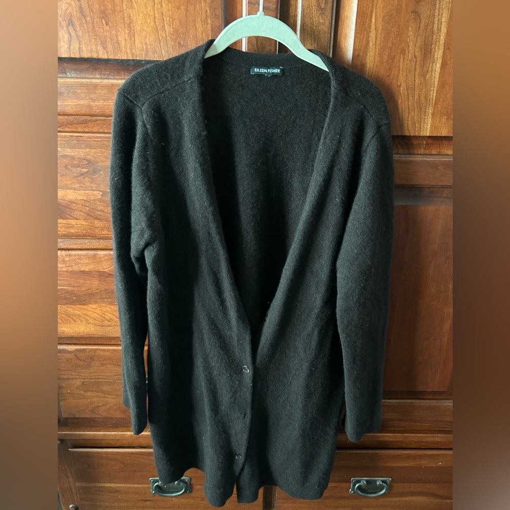 Eileen Fisher Women's Brown Cashmere Cardigan Sweater